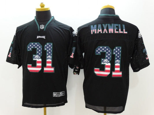 Men's Philadelphia Eagles Byron Maxwell #31 Black Game jersey