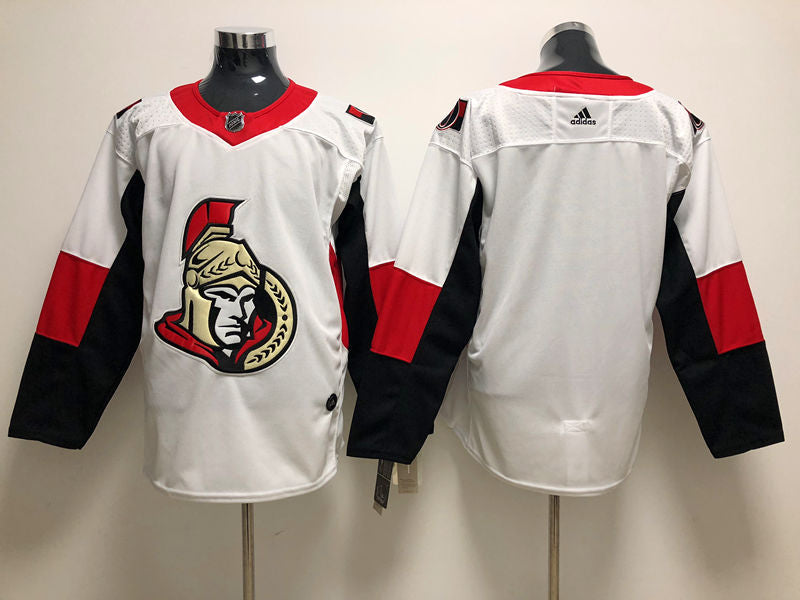 Men's Ottawa Senators White Away Breakaway Player Blank jersey