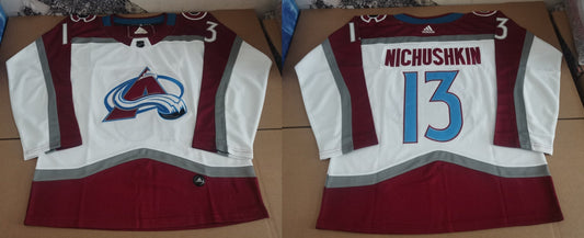 Men's Colorado Avalanche Valeri Nichushkin #13 White Player Game jersey