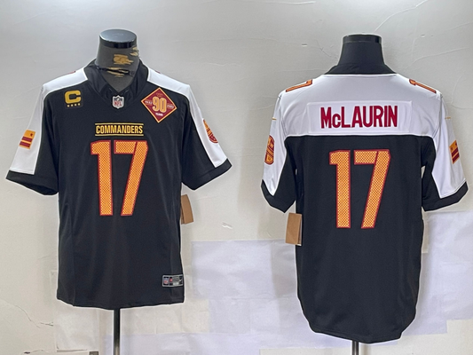 Men's Washington Commanders Terry McLaurin #17 Black Alternate Vapor Limited jersey
