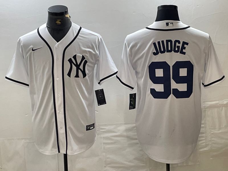 Men's New York Yankees Aaron Judge #99 White Limited Game jersey