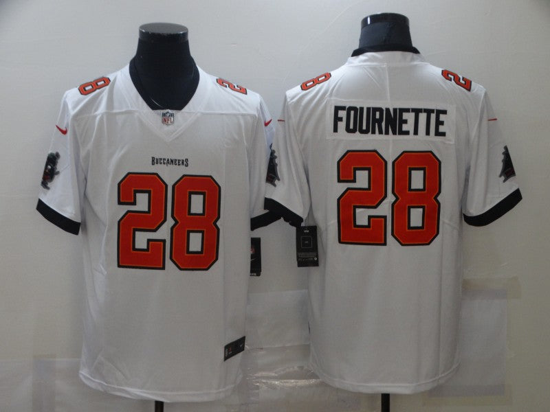 Men's Tampa Bay Buccaneers Leonard Fournette #28 White Game jersey