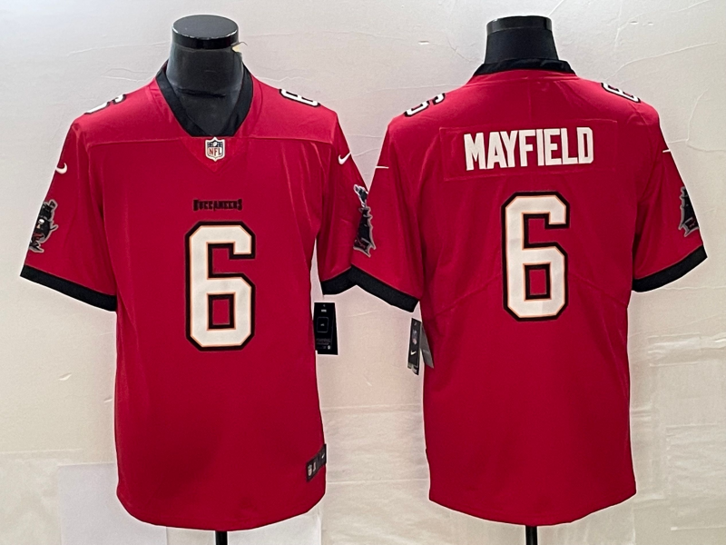 Men's Tampa Bay Buccaneers Baker Mayfield #6 Red Game jersey