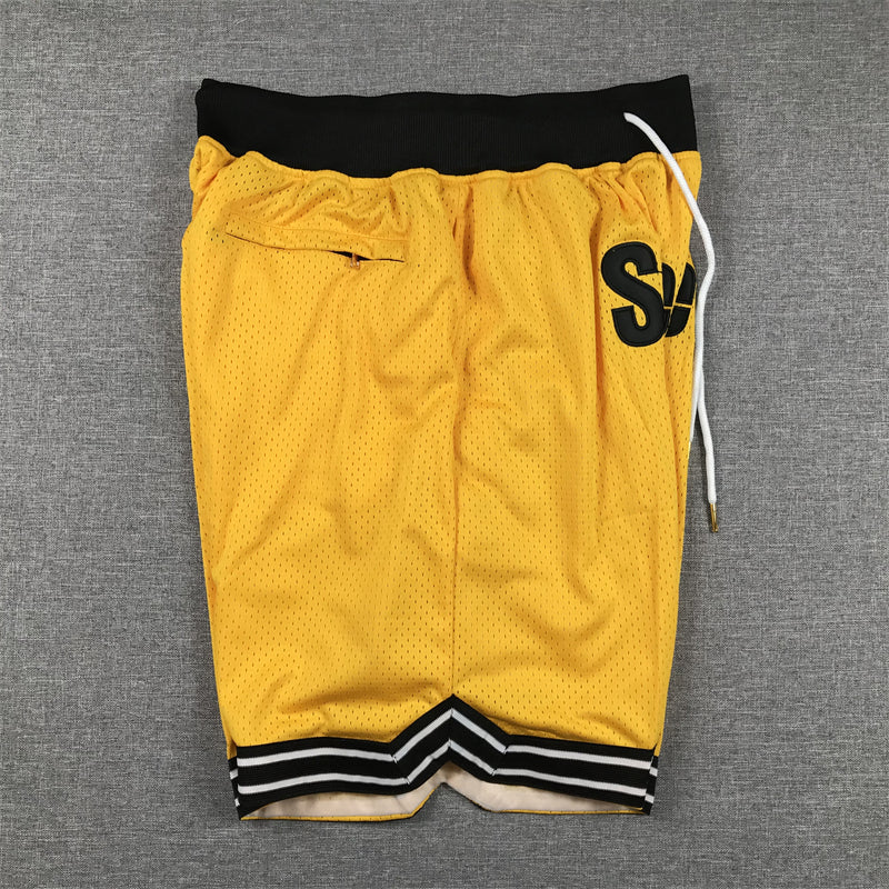 Men's Pittsburgh Steelers Yellow Pocket Shorts1
