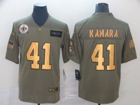 Men's New Orleans Saints Alvin Kamara #41 Brown Player Game jersey