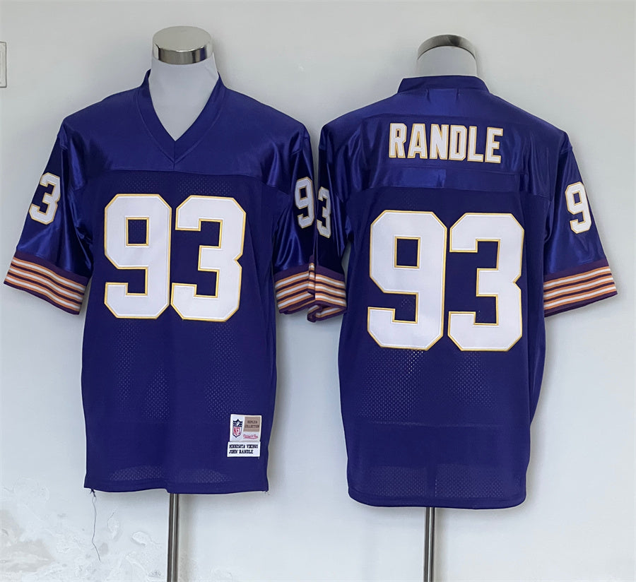 Men's Minnesota Vikings John Randle Mitchell & Ness Purple Legacy Replica jersey