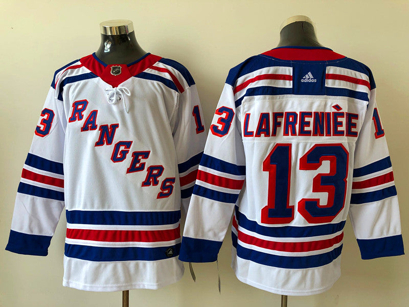 Men's New York Rangers Alexis Lafreniere #13 White Player Game jersey