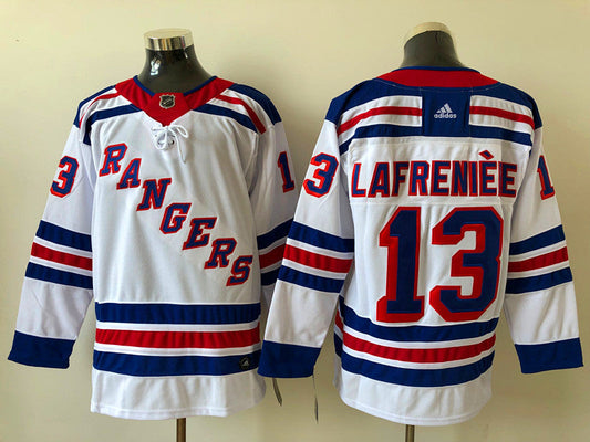 Men's New York Rangers Alexis Lafreniere #13 White Player Game jersey
