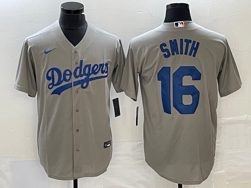 Men's Los Angeles Dodgers Will Smith #16 Gray Replica Player jersey