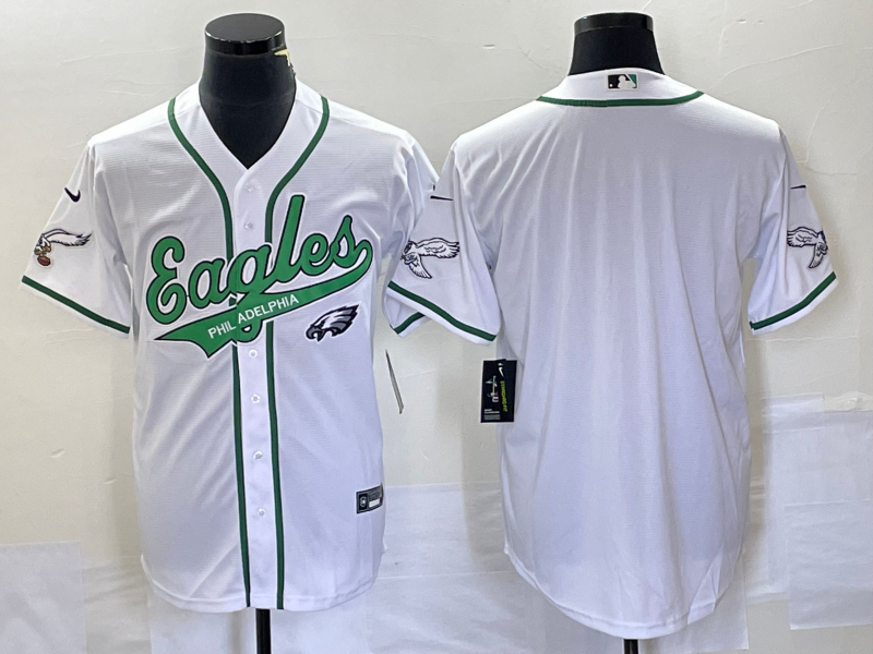 Men's Philadelphia Eagles White Blank jersey