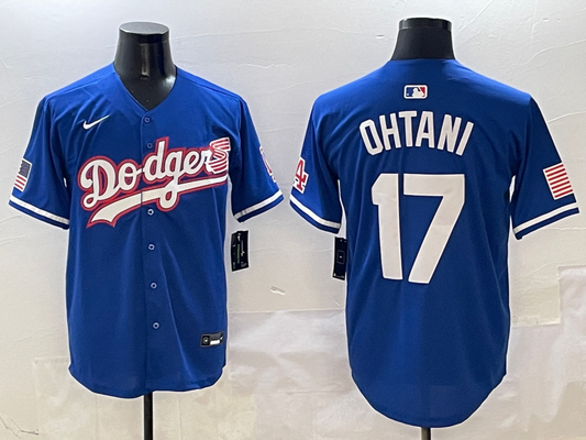 Men's Los Angeles Dodgers Shohei Ohtani #17 Royal Team Game Jersey