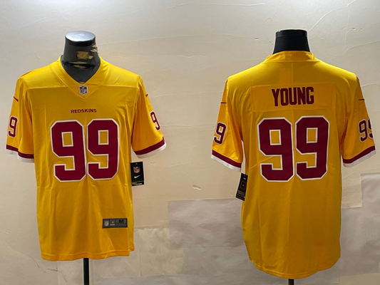 Men's Washington Commanders Chase Young #99 Yellow Game jersey