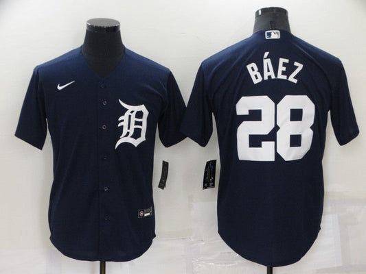 Men's Detroit Tigers Javier Baez #28 Navy Replica Baseball jersey