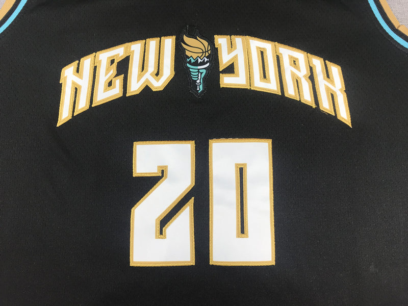 Men's New York Liberty Sabrina Ionescu #20 Black Basketball Jersey