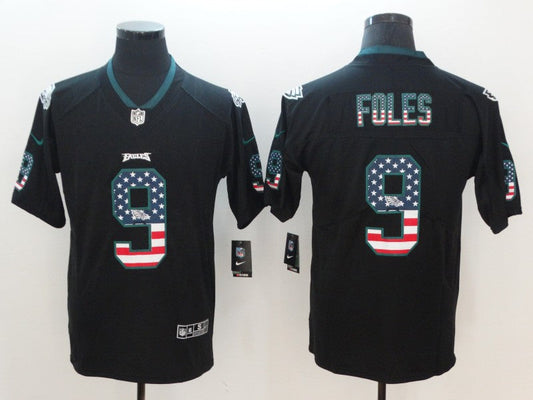 Men's Philadelphia Eagles Nick Foles #9 Black Team Game jersey
