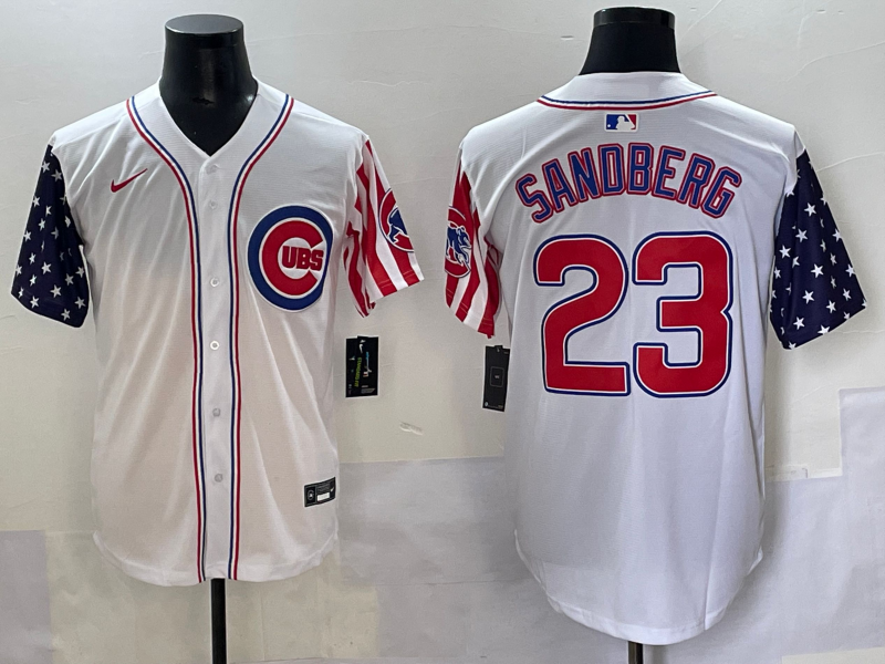 Men's Chicago Cubs Ryne Sandberg #23 White Alternate Limited Player Jersey