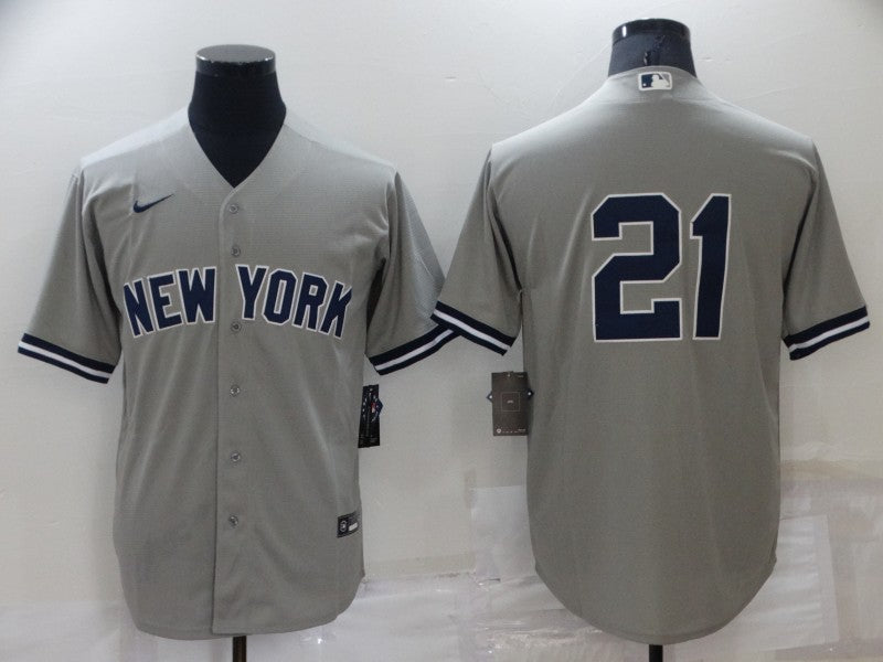 Men's New York Yankees Paul O������������Neill #21 Gray Replica Player Name jersey