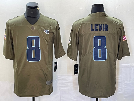 Men's Tennessee Titans Will Levis #8 Brown Game Player jersey