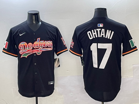 Men's Los Angeles Dodgers Shohei Ohtani #17 Black Team Jersey