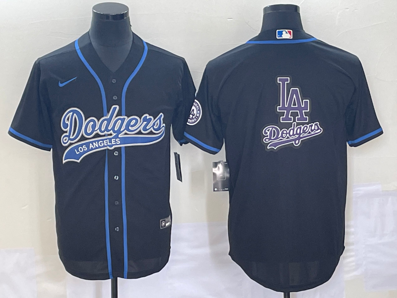 Men's Los Angeles Dodgers Black Team jersey Joint Edition
