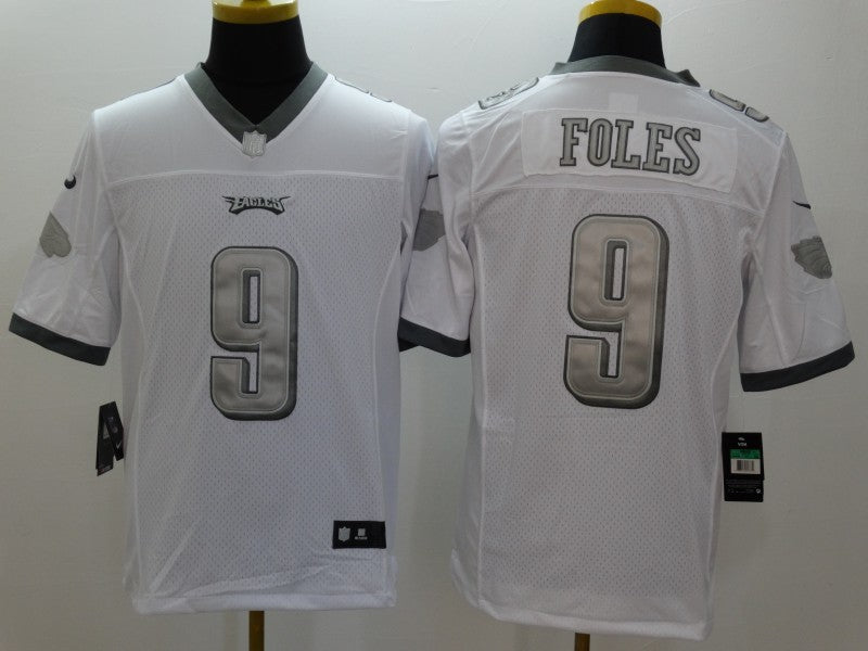 Men's Philadelphia Eagles Nick Foles #9 White Game Player jersey