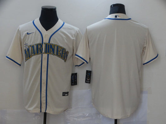 Men's Seattle Mariners Beige Replica Blank jersey