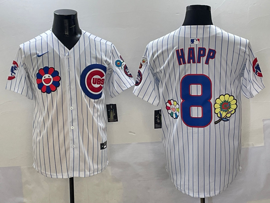 Men's Chicago Cubs Ian Happ #8 White Player Jersey