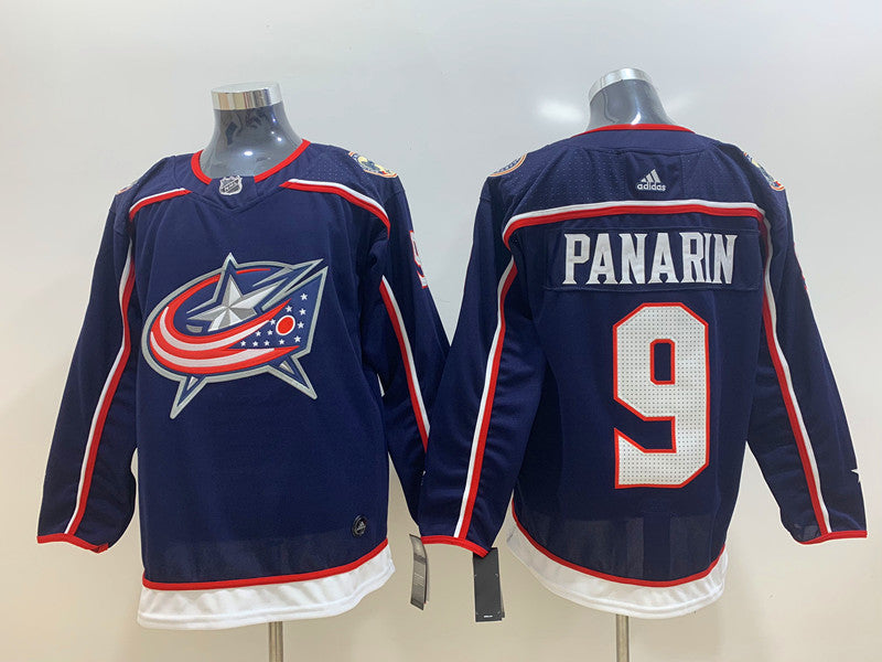 Men's Columbus Blue Jackets Artemi Panarin #9 Navy Home Breakaway Player jersey