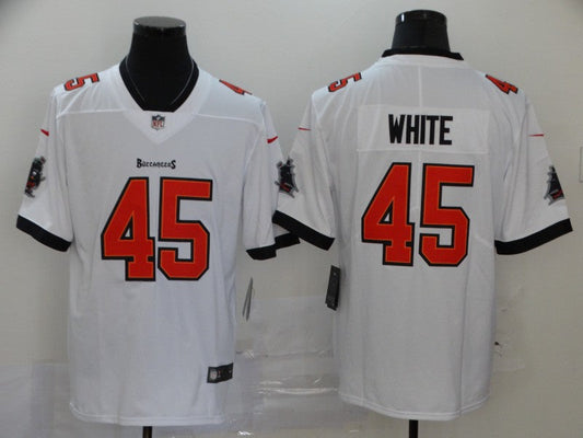 Men's Tampa Bay Buccaneers Devin White #45 White Game jersey