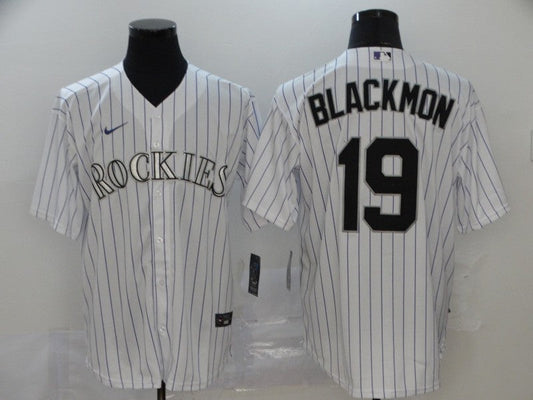 Men's Colorado Rockies Charlie Blackmon #19 White Replica Baseball jersey
