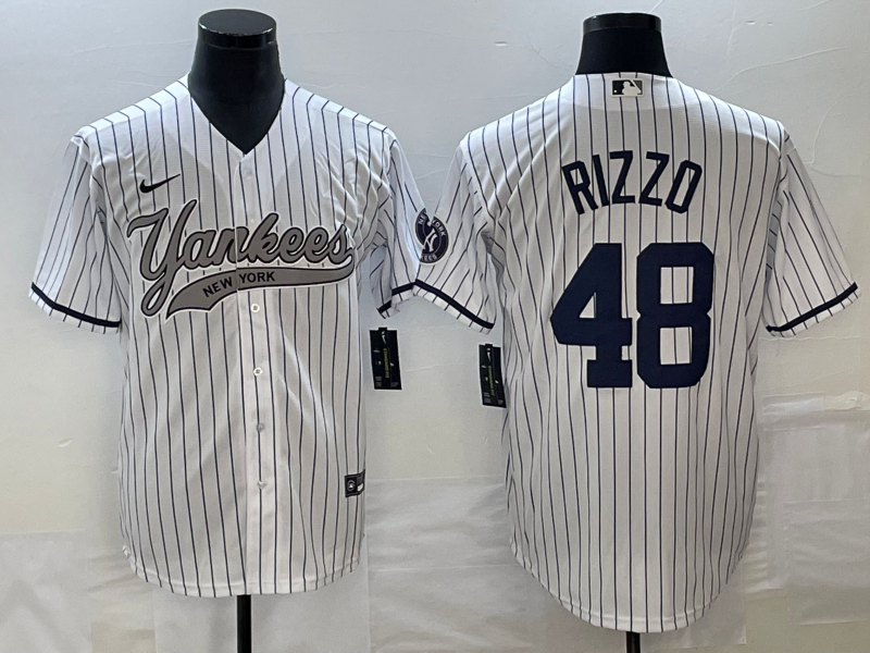 Men's New York Yankees Anthony Rizzo #48 White Player jersey Joint Edition