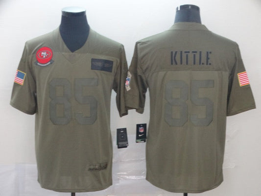 Men's San Francisco 49ers George Kittle #85 Brown Game jersey