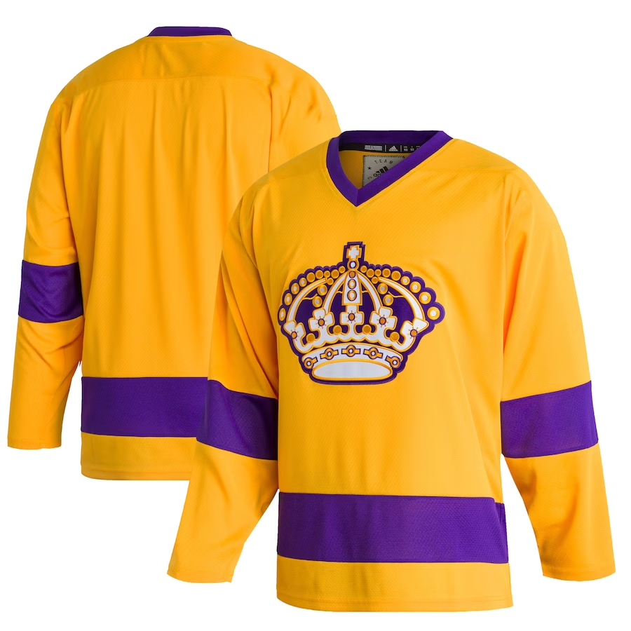 Men's Los Angeles Kings Gold Team Classics Authentic Blank jersey