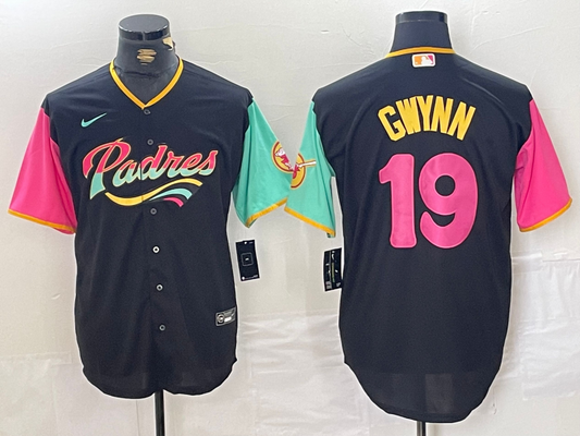 Men's San Diego Padres Tony Gwynn #19 Black City Connect Limited Player jersey