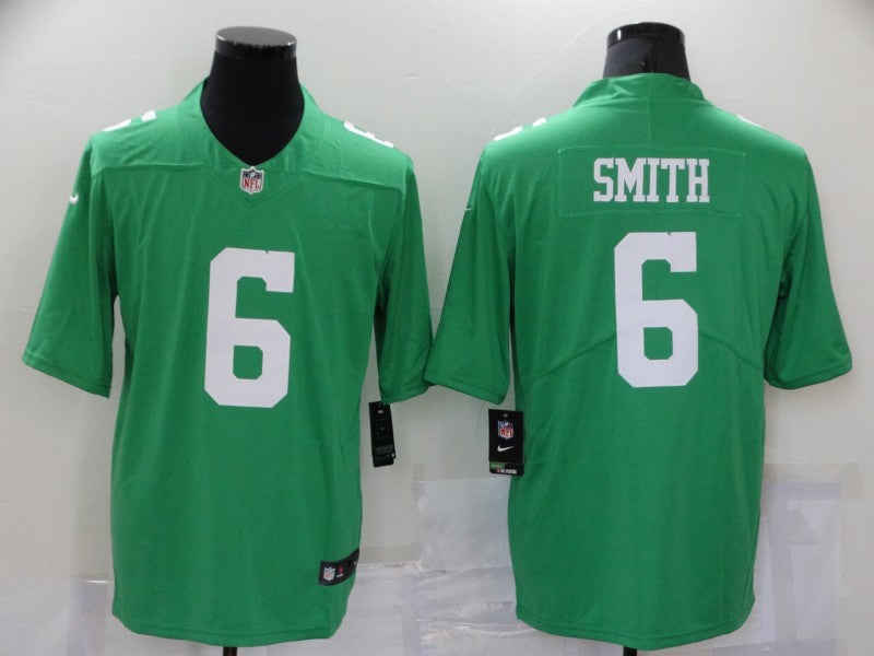 Men's Philadelphia Eagles DeVonta Smith #6 Green Game jersey
