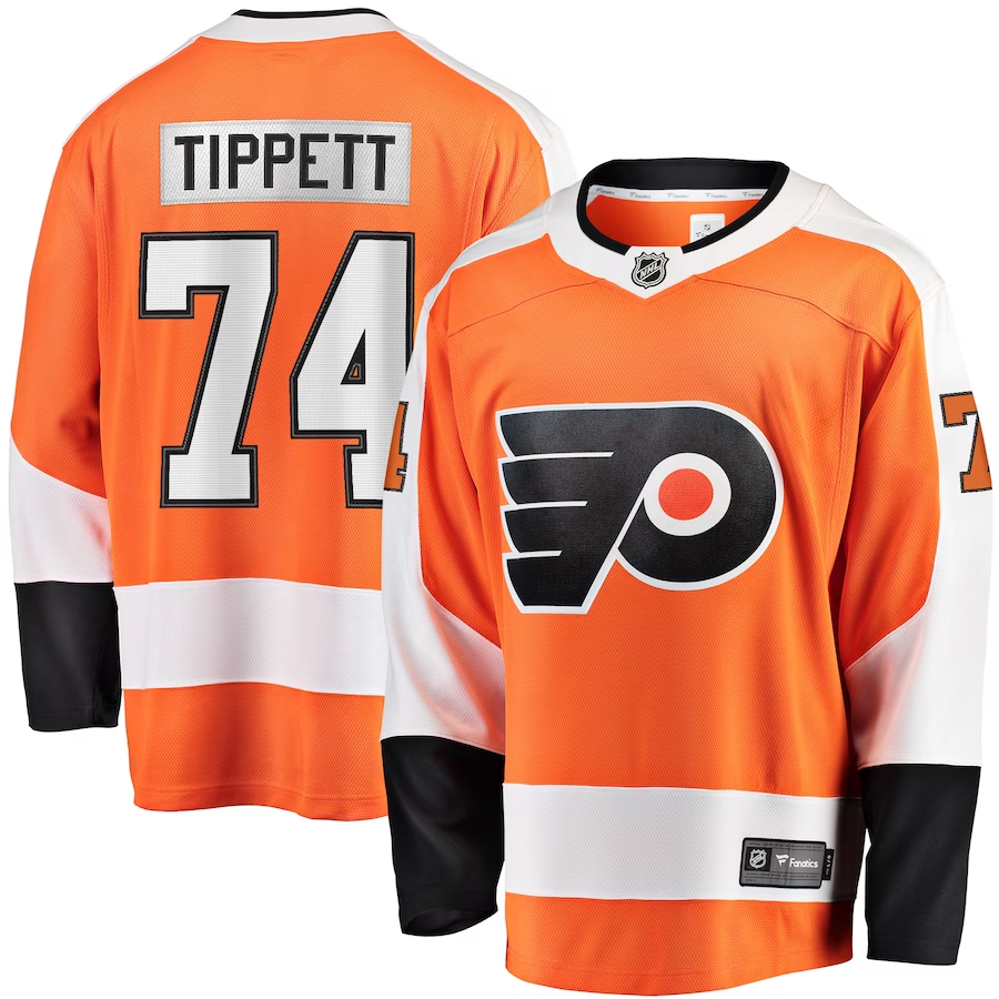 Men's Philadelphia Flyers Owen Tippett #74 Orange Player jersey