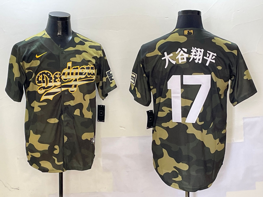 Men's Los Angeles Dodgers Shohei Ohtani #17 Camouflage Player jersey