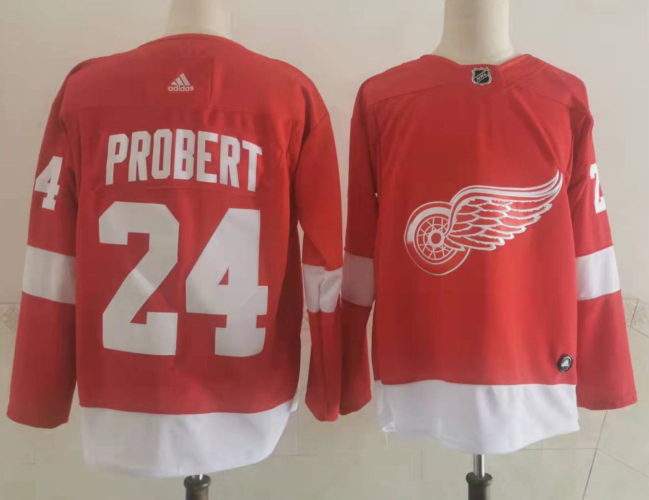 Men's Detroit Red Wings Bob Probert#24 Red Breakaway Player jersey