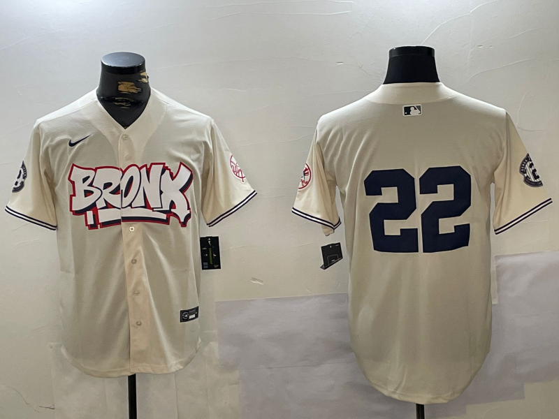 Men's New York Yankees Juan Soto #22 Cream 2024 World Series Champions City Connect Limited Player jersey