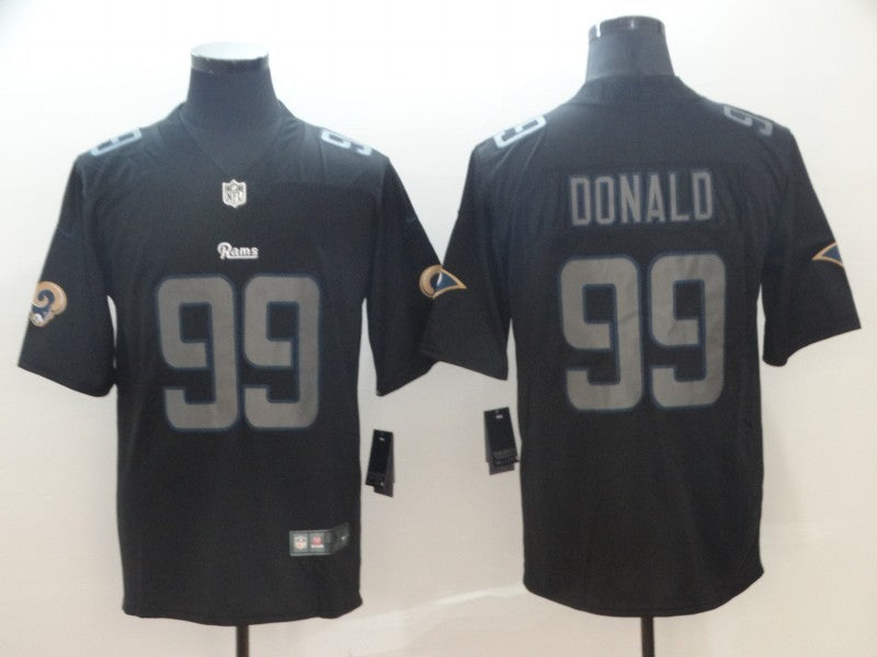 Men's Los Angeles Rams #99 Aaron Donald Black Authentic Game jersey