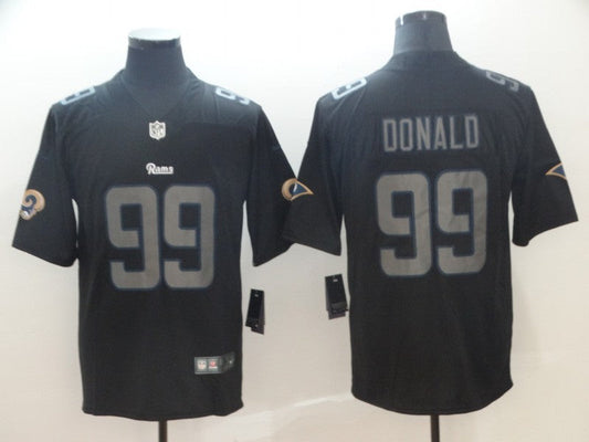 Men's Los Angeles Rams #99 Aaron Donald Black Authentic Game jersey