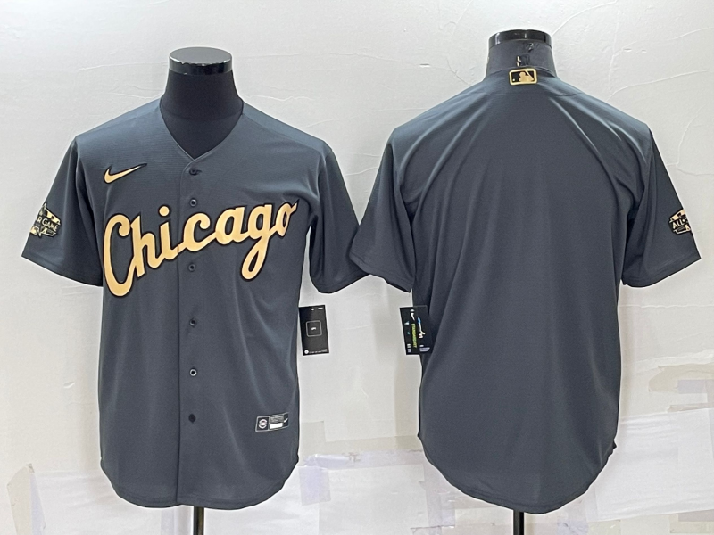 Men's Chicago White Sox Dark Gray Replica Blank jersey