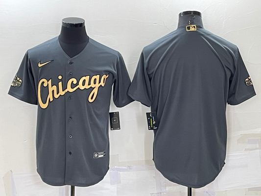 Men's Chicago White Sox Dark Gray Replica Blank jersey