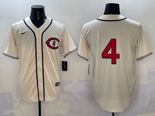 Men's Chicago Cubs Pete Crow-Armstrong #4 Cream Player jersey