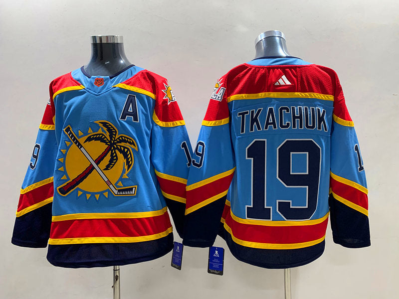 Men's Florida Panthers Matthew Tkachuk #19 Blue Home Breakaway Player jersey