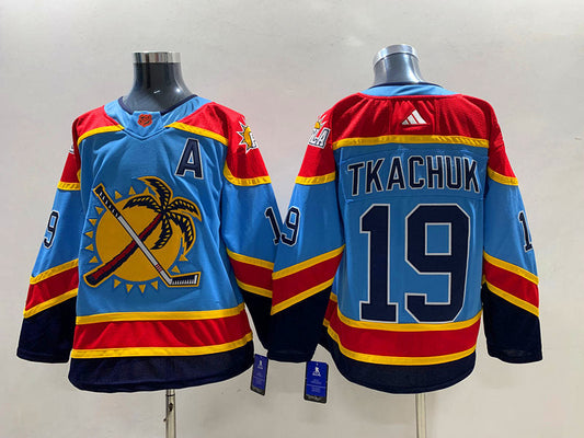 Men's Florida Panthers Matthew Tkachuk #19 Blue Home Breakaway Player jersey