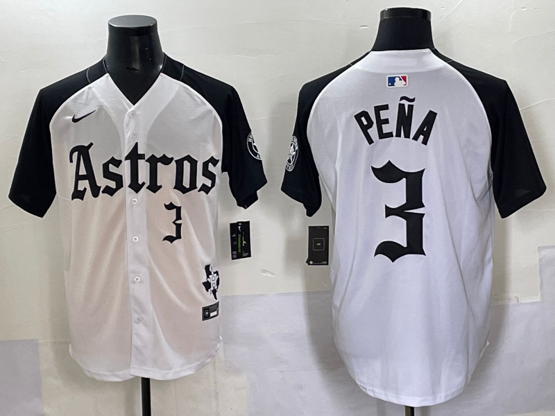 Men's Houston Astros Jeremy Pena #3 White Game Player Jersey