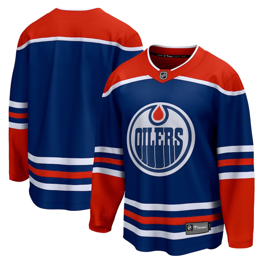 Men's Edmonton Oilers Royal Home Breakaway Blank jersey