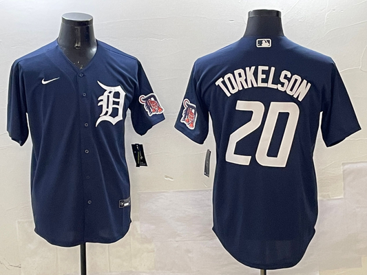 Men's Detroit Tigers Spencer Torkelson #20 Navy Replica Player jersey