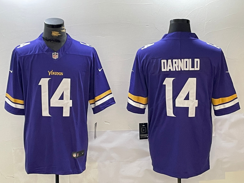 Men's Minnesota Vikings Sam Darnold #14 Purple Team Game jersey